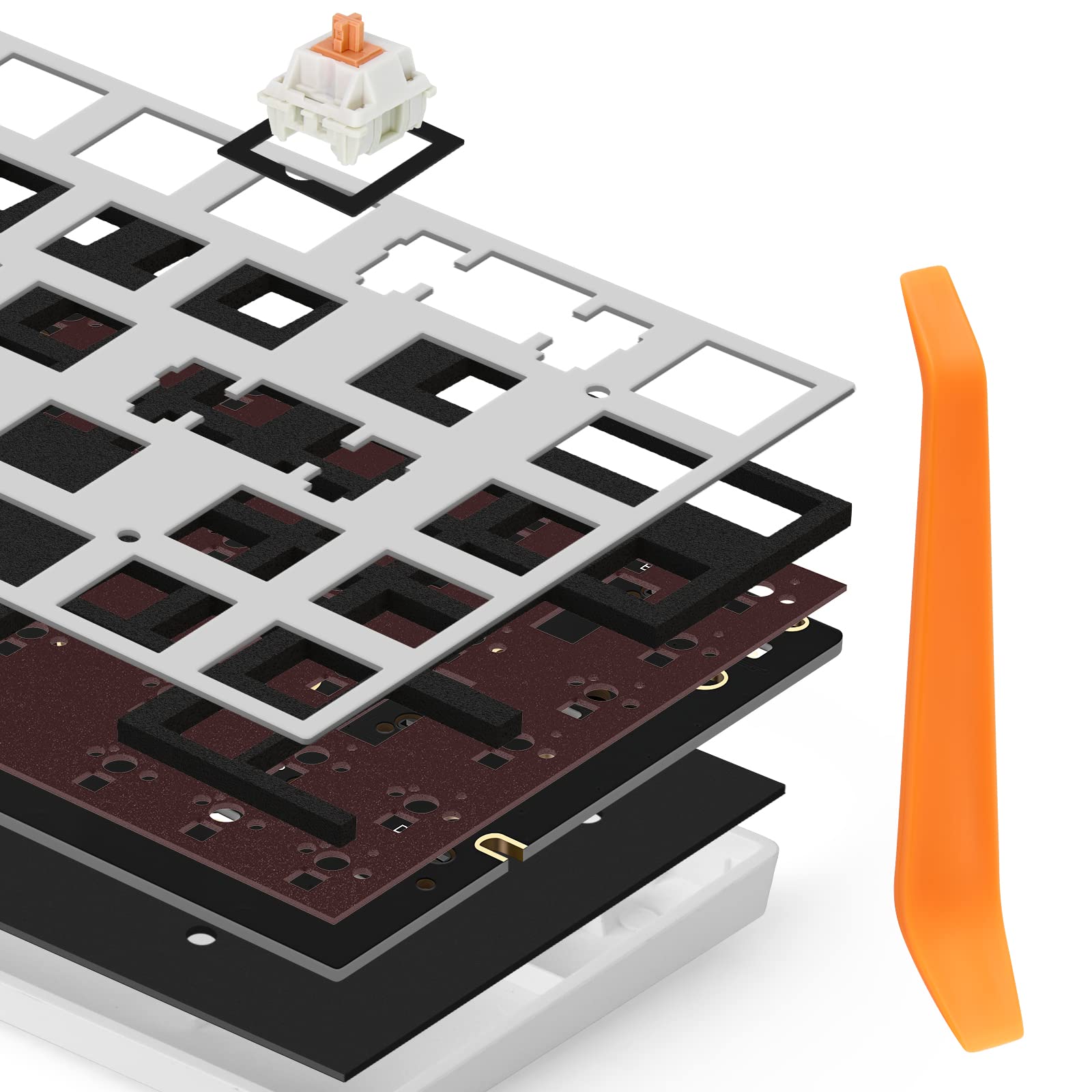YIMAGUJRX RUNJRX Teclado Poron 0,5 mm 84 Layout Down-Light Posição